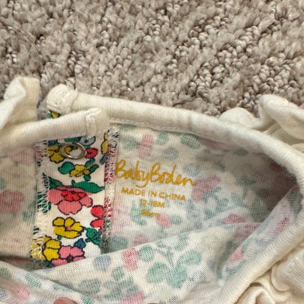 Baby Boden Pink Quilted Pinafore Dress with Duck Appliqués - Picture 10 of 12